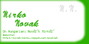 mirko novak business card